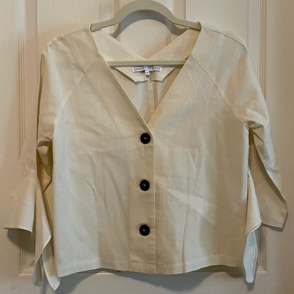 English Factory NWT Structured long-sleeved top